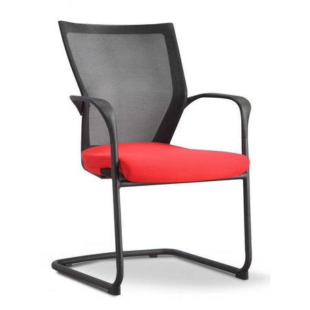 Conception Visitor Mesh Office Chair - Freedman's Office Furniture - Front Side in Red