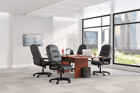 Executive Leather High Back Office Chair - Freedman's Office Furniture - High Back Chairs and table