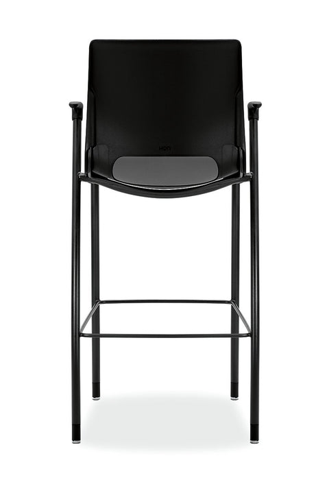 Four-Leg Cafe Bar Stool - Freedman's Office Furniture - Black Front