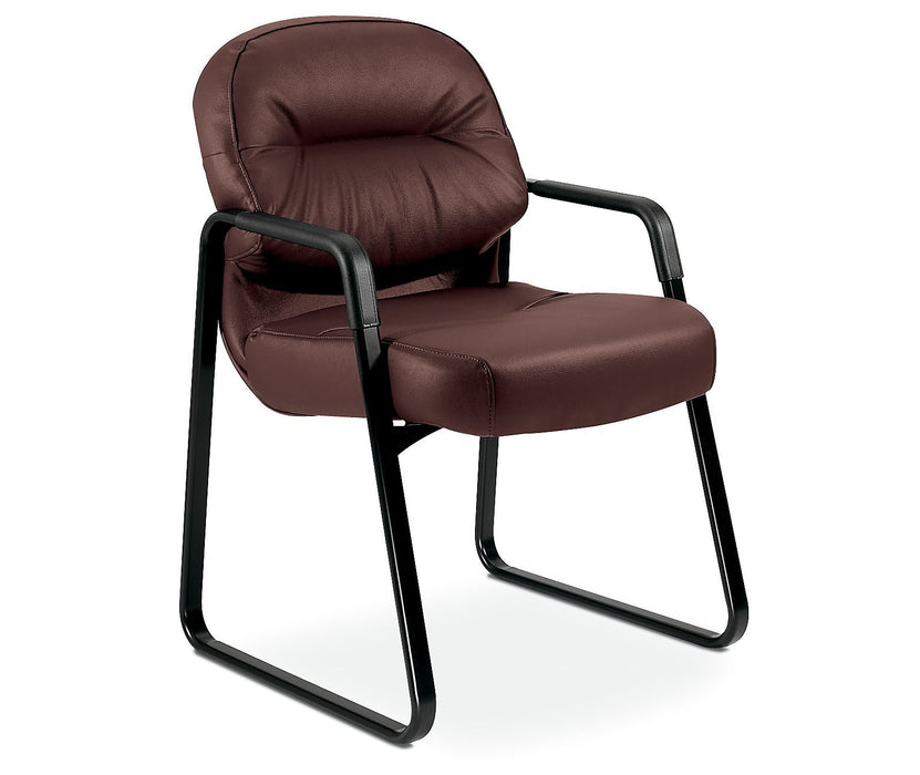 Office Guest Chair | Foam Seat Cushion - Freedman's Office Furniture - Brown