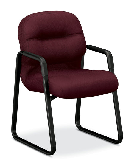 Office Guest Chair | Foam Seat Cushion - Freedman's Office Furniture - Maroon