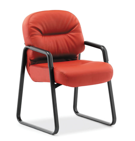 Office Guest Chair | Foam Seat Cushion - Freedman's Office Furniture - Orange