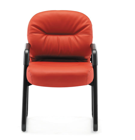 Office Guest Chair | Foam Seat Cushion - Freedman's Office Furniture - Front in Orange