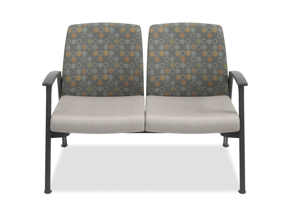 Two-Seat Office Guest Chair - Freedman's Office Furniture - Front Side in Grey