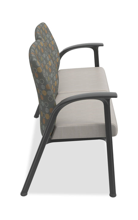 Two-Seat Office Guest Chair - Freedman's Office Furniture - Right Side in Grey
