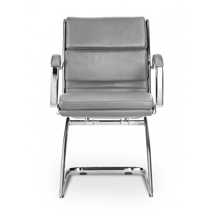 Ivello Office Guest Chair | Leather - Freedman's Office Furniture - Gray