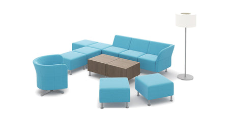 Lounge Chair Ottoman Square - Freedman's Office Furniture - Arrangement
