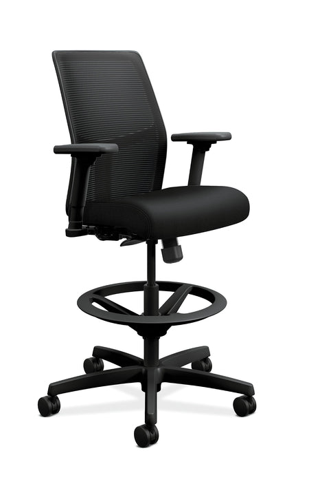 Low-Back Task Office Stool | Ilira-stretch Mesh Back - Freedman's Office Furniture - Black