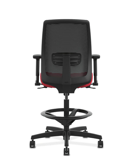 Mesh Back Task Office Stool - Freedman's Office Furniture - Back Side in Orange