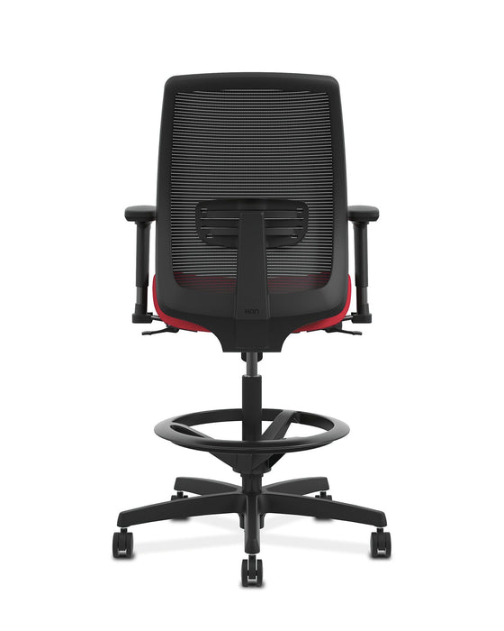 Mesh Back Task Office Stool - Freedman's Office Furniture - Back Side in Orange