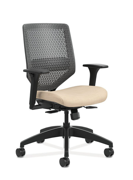 Mid-Back Task Chair with ReActiv Back - Freedman's Office Furniture - Cream