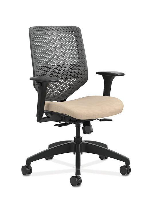 Mid-Back Task Chair with ReActiv Back - Freedman's Office Furniture - Cream Color