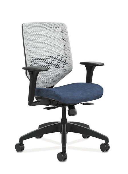 Mid-Back Task Chair with ReActiv Back - Freedman's Office Furniture - Blue Color