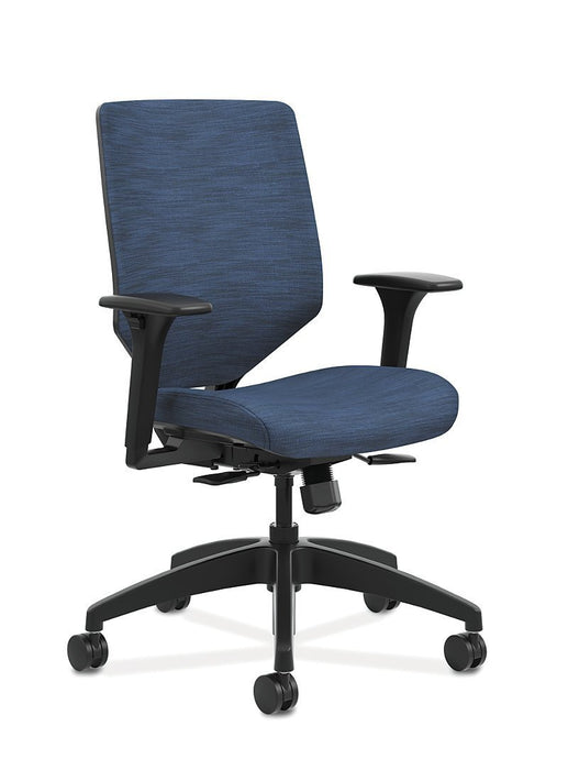 Mid-Back Task Chair with Upholstered Back - Freedman's Office Furniture - Blue