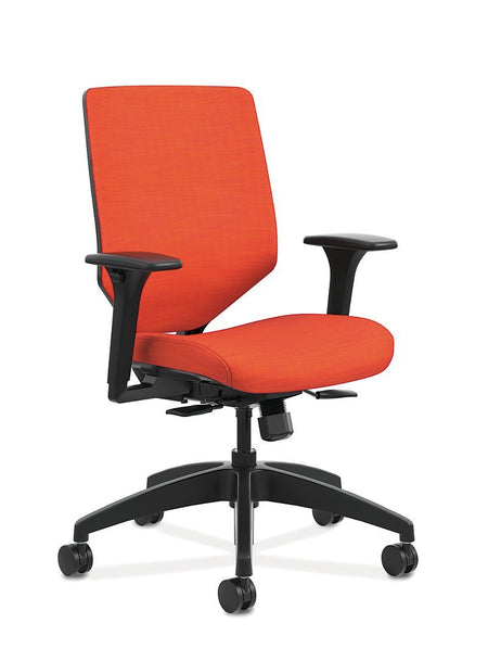 Mid-Back Task Chair with Upholstered Back - Freedman's Office Furniture - Orange