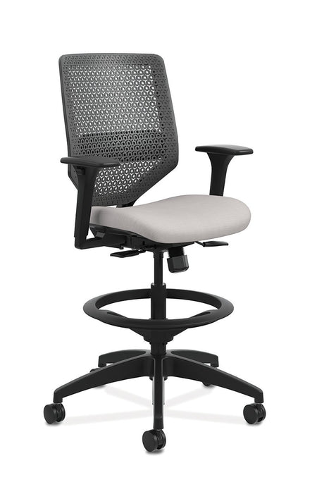 Mid-Back Task Office Stool with ReActiv Back - Freedman's Office Furniture - Grey