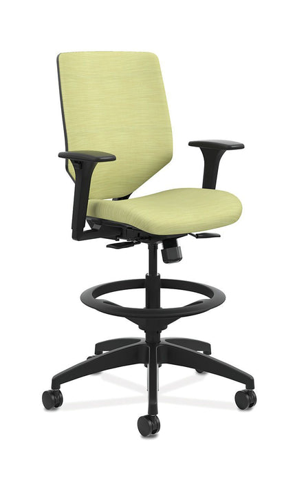 Mid-Back Task Office Stool with Upholstered ReActiv Back - Freedman's Office Furniture - Green
