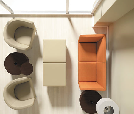 Modular Left End Office Lounge Chair - Freedman's Office Furniture - Lounge Chairs in Office