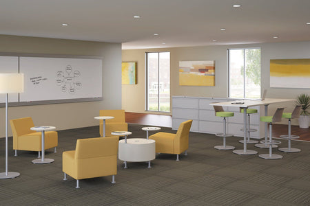 Modular Lounge Chair - Freedman's Office Furniture - Orange Set