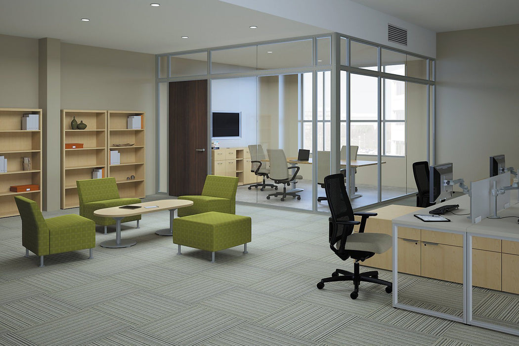 Modular Lounge Chair - Freedman's Office Furniture - Green Set