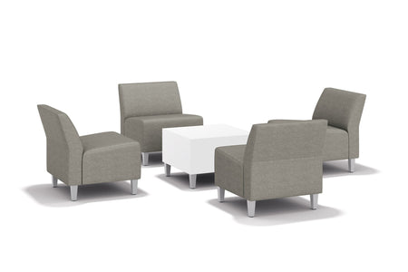 Modular Lounge Chair - Freedman's Office Furniture - Gray Lounge Set