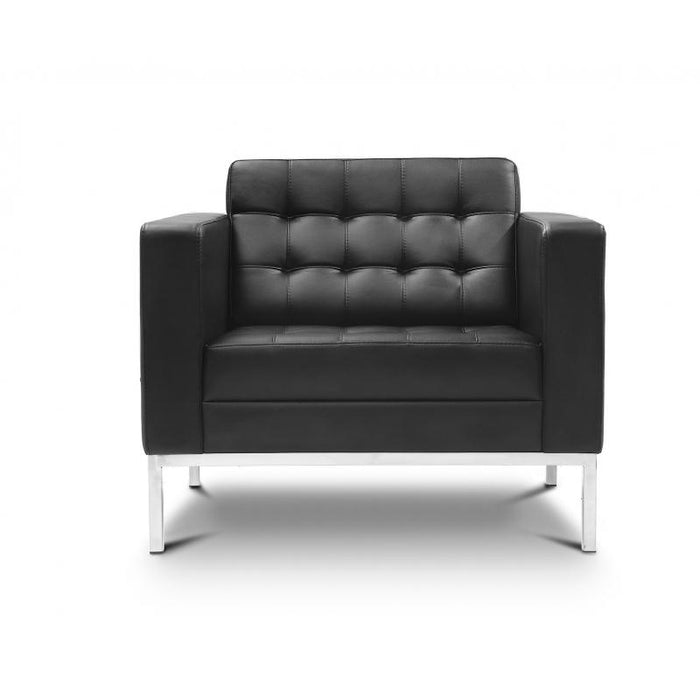 Pasadena Black Leather Office Lounge Chair - Freedman's Office Furniture - Main