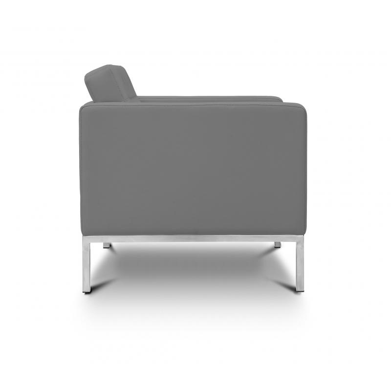 Pasadena | Lounge Chair | Grey Leather Freedman's Office Furniture