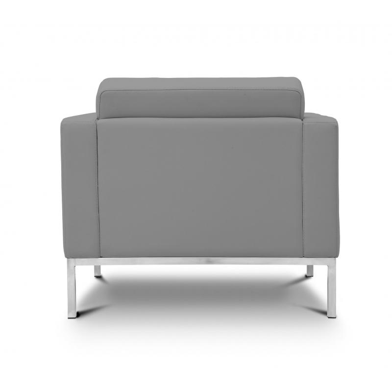 Pasadena | Lounge Chair | Grey Leather Freedman's Office Furniture
