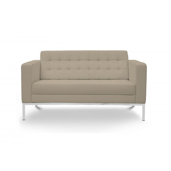 Pasadena Love Lounge Seat | Sand Leather - Freedman's Office Furniture - Main
