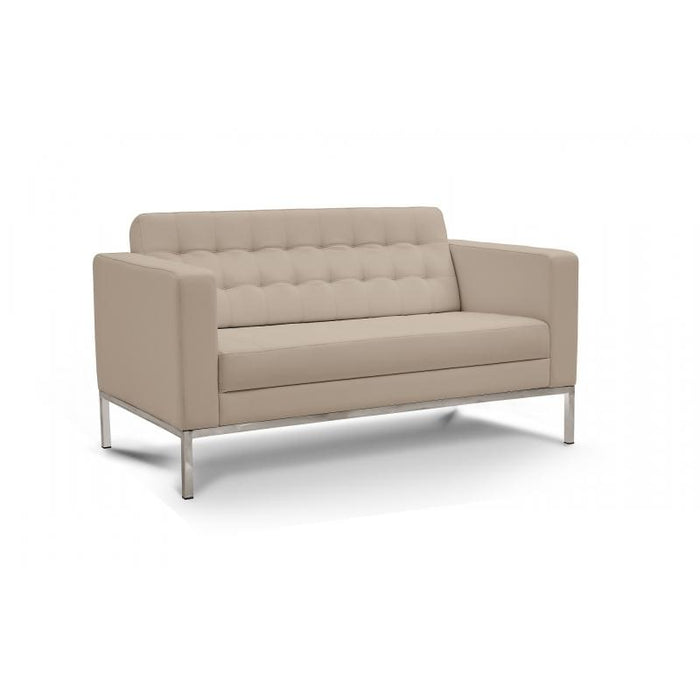 Pasadena Love Lounge Seat | Sand Leather - Freedman's Office Furniture - Front Side