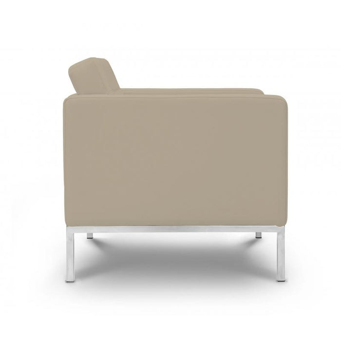 Pasadena Love Lounge Seat | Sand Leather - Freedman's Office Furniture - Right Side