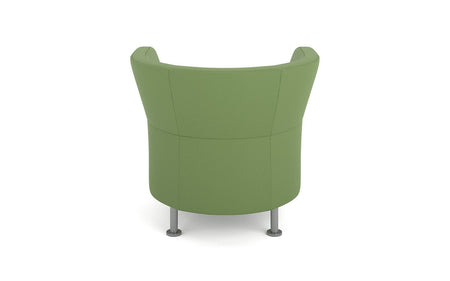Round Lounge Chair - Freedman's Office Furniture - Back Side in Green