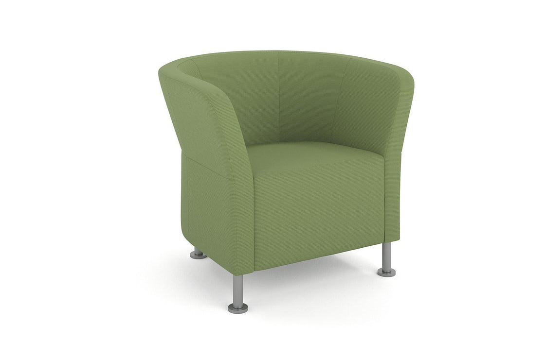 Round Lounge Chair - Freedman's Office Furniture - Front Side in Green