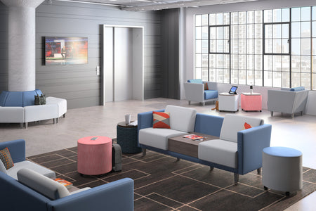 Round Mini Lounge Chair - Freedman's Office Furniture - Blue