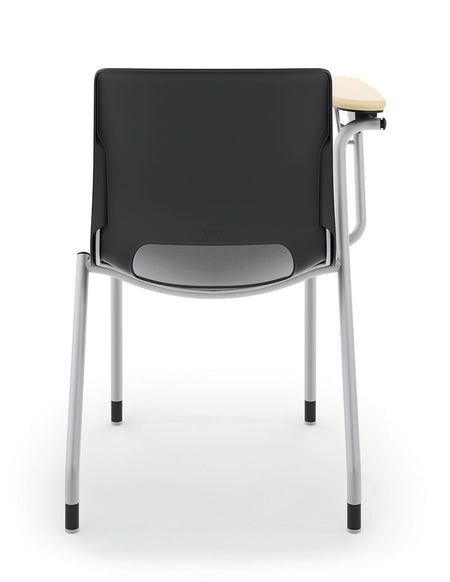 Tablet Arm Chair with Right-Hand Tablet Arm - Freedman's Office Furniture - Black Back View