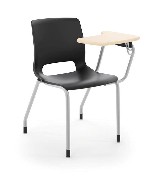 Tablet Arm Chair with Right-Hand Tablet Arm - Freedman's Office Furniture - Black Side View