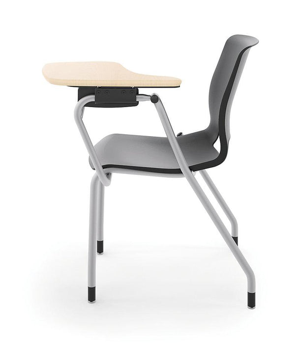 Tablet Arm Chair with Right-Hand Tablet Arm - Freedman's Office Furniture - Black Left Side View