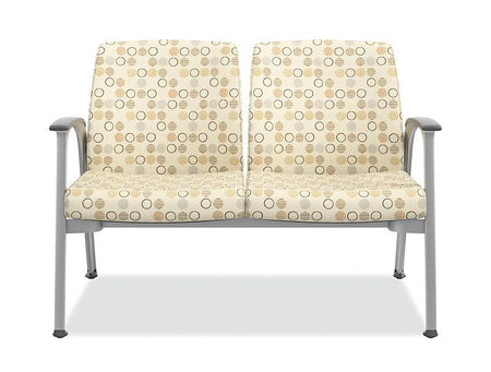 Two-Seat Office Guest Chair - Freedman's Office Furniture - Front in Cream