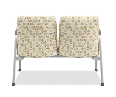 Two-Seat Office Guest Chair - Freedman's Office Furniture - Back Side in Cream