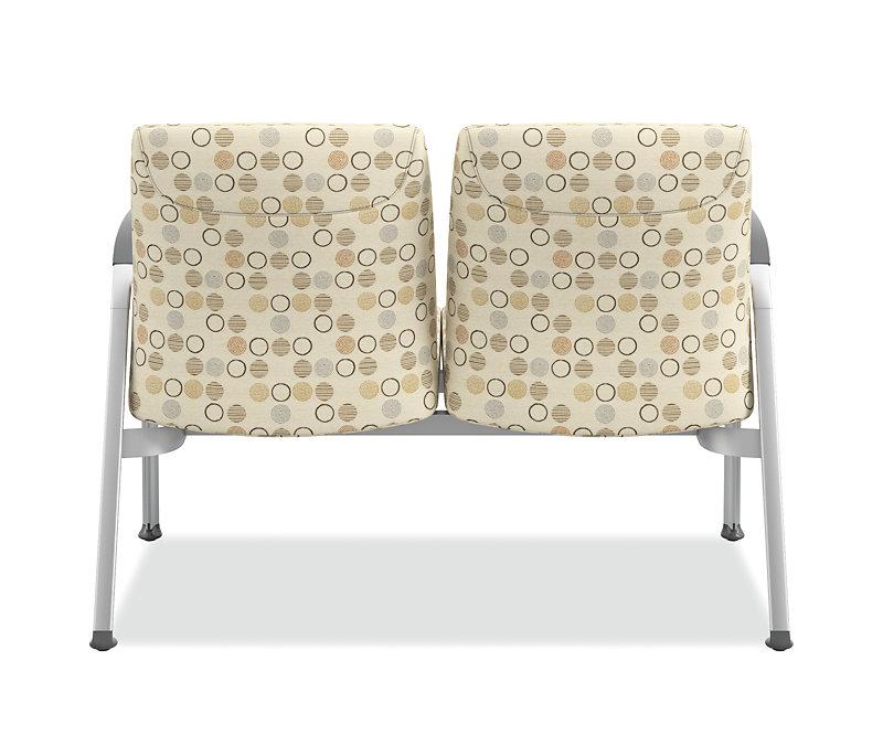 Two-Seat Office Guest Chair - Freedman's Office Furniture - Back Side in Cream