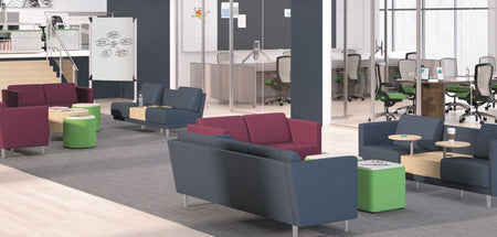 Three-Seat Office Lounge Chair - Freedman's Office Furniture - Office Set-up