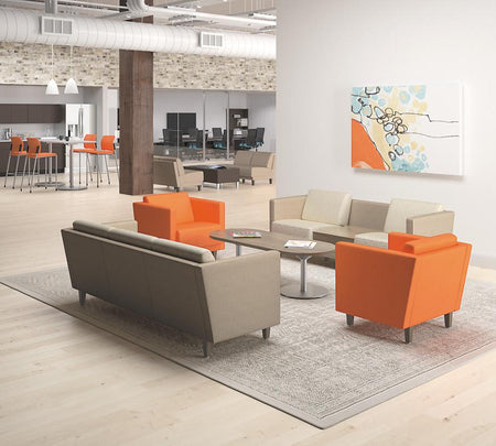 Three-Seat Office Lounge Chair - Freedman's Office Furniture - Lounge Chair in Office
