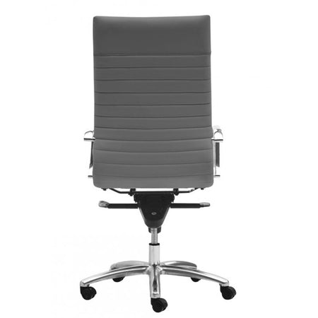 Zatto High Back Executive Office Chair | Grey Leather - Freedman's Office Furniture - Back