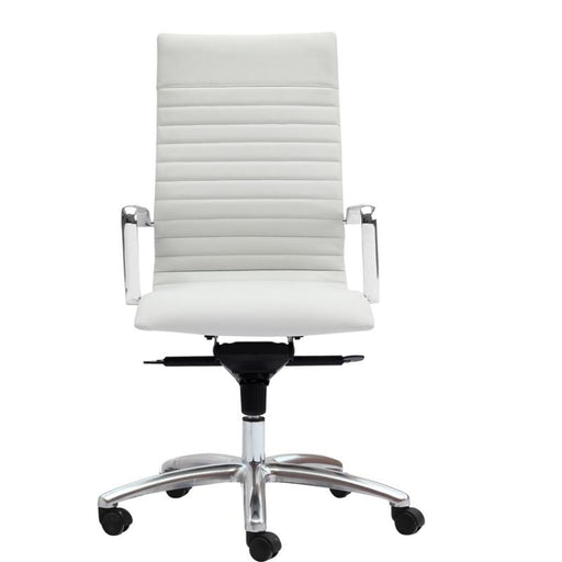 Zatto High Back Executive White Leather Office Chair - Freedman's Office Furniture - Main
