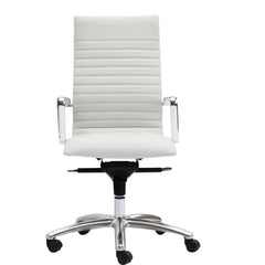 Zatto High Back Executive White Leather Office Chair Image