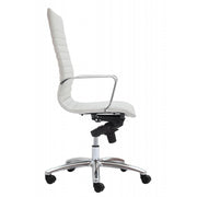 White leather office chair