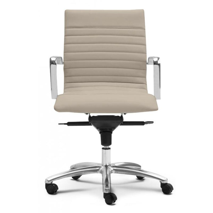 Zatto | Mid Back Leather Executive Chair - Freedman's Office Furniture - Sand