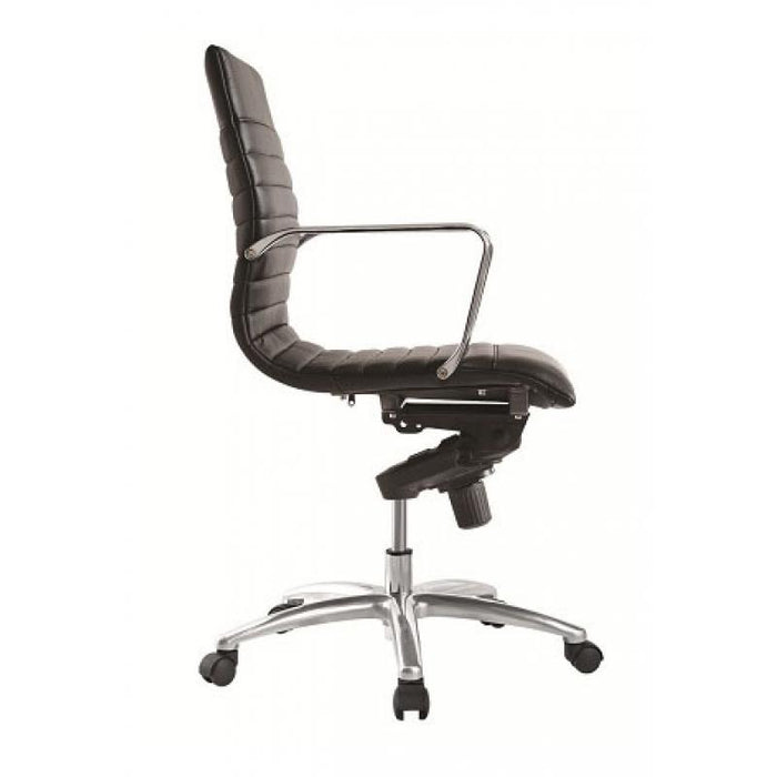 Zatto | Mid Back Leather Executive Chair - Freedman's Office Furniture - Side in Black