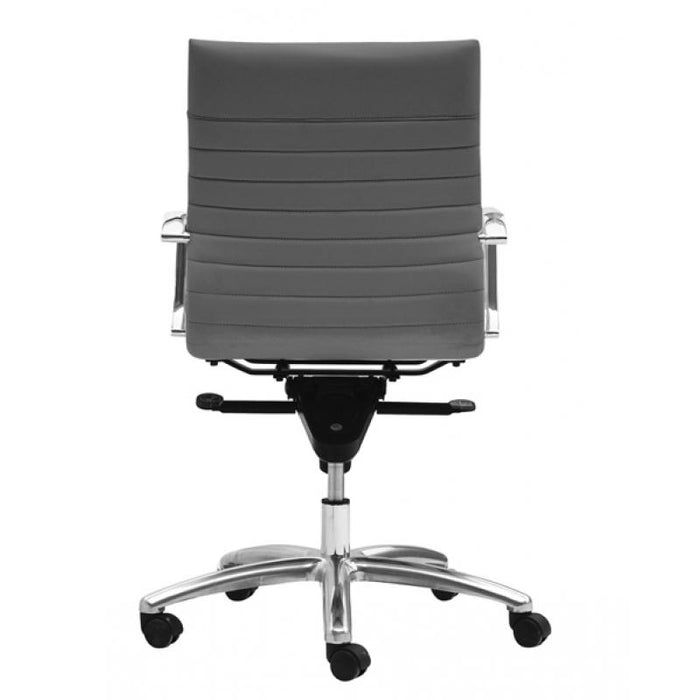 Zatto Mid Back Executive Office Chair | Grey Leather - Freedman's Office Furniture - Back