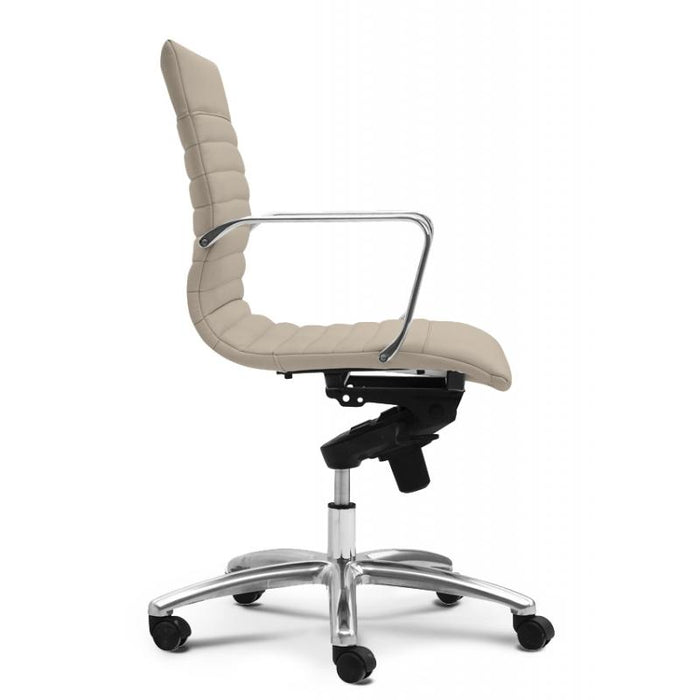 Zatto Mid Back Executive Office Chair | Sand Leather - Freedman's Office Furniture - Right Side